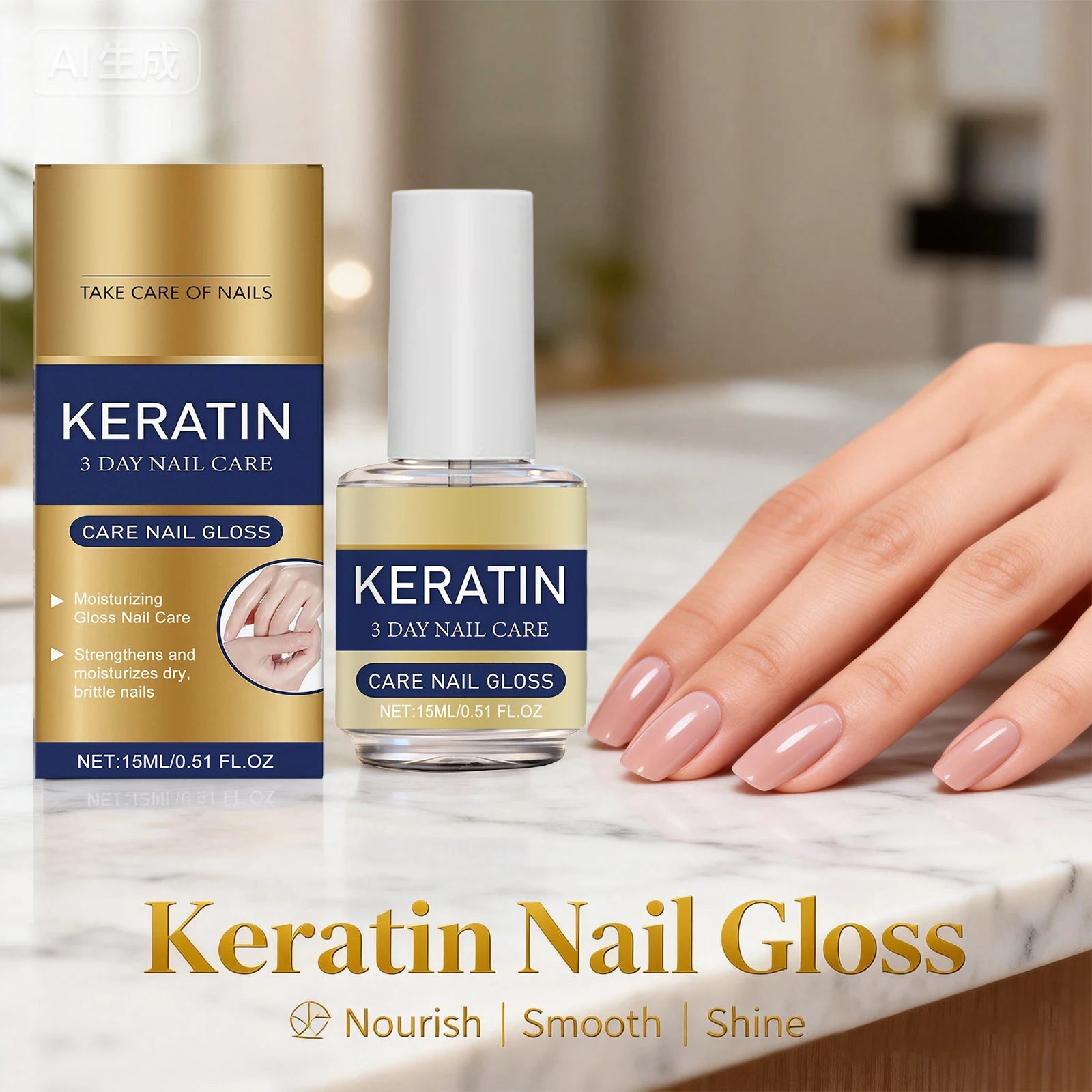 Nail Care Oil Keratin Strengthening Repair Brittle Nail Prevent Breakage Plant Nourish Nails Base Professional Nail Strengthener Peaceful Pleasures Health and Wellness