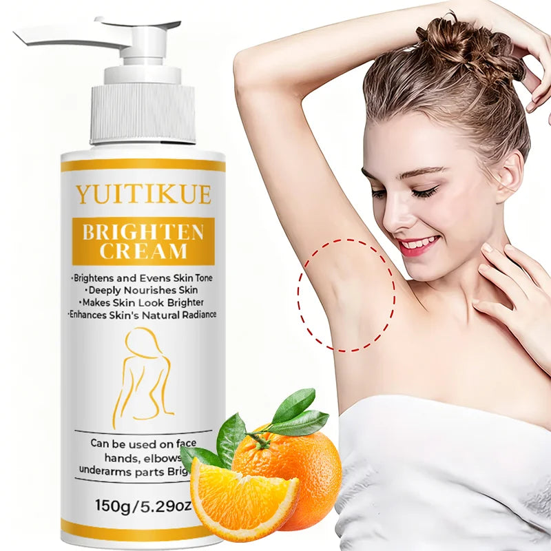 YUITIKUE Brightening Cream 150g Even Skin Tone Deeply Nourishes for Natural Radiance on Face, Hands & Elbows Peaceful Pleasures Health and Wellness