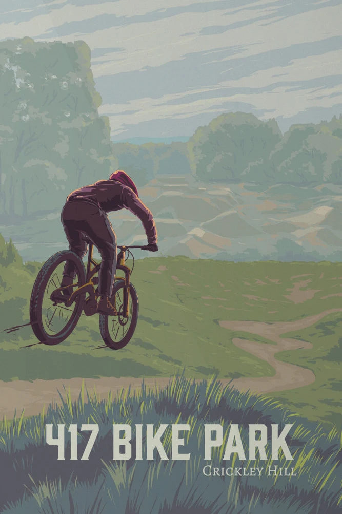 Hadrian's Cycleway Canvas Poster | Northumberland Cycling Wall Art