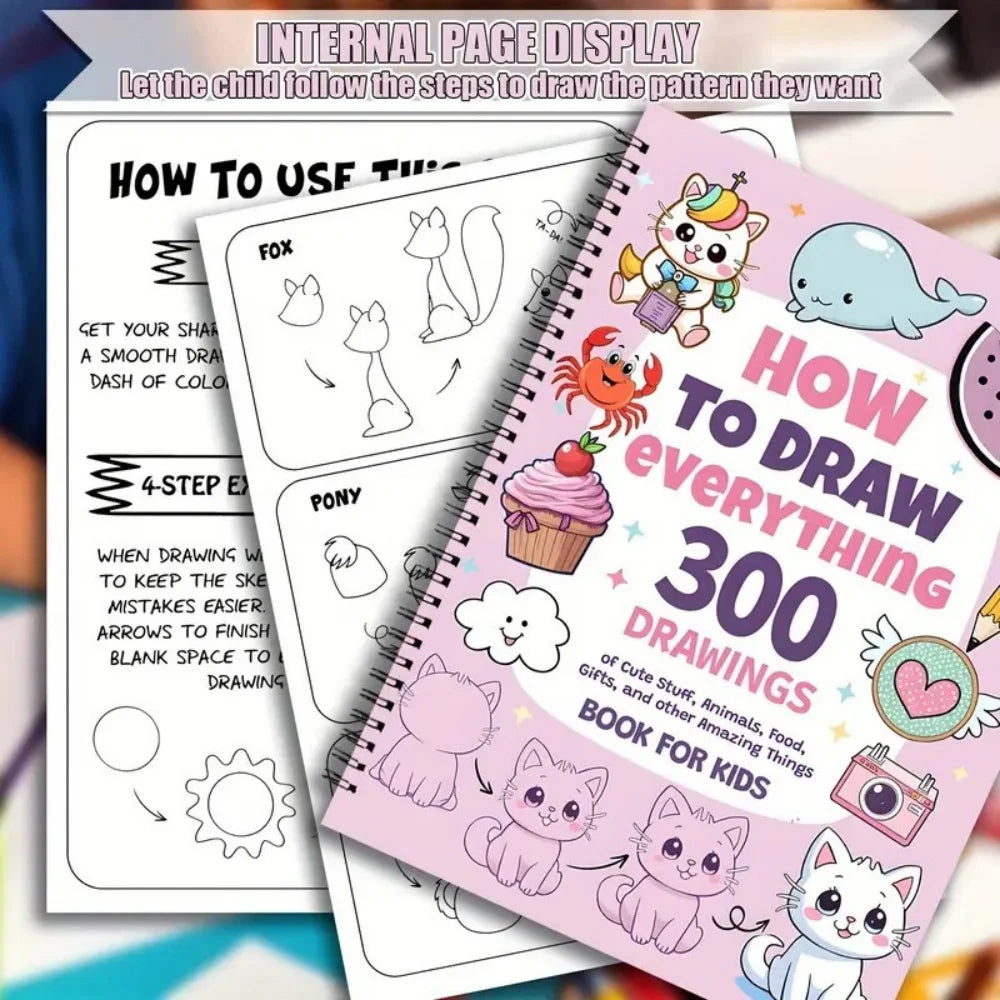 How Draw Anything Painting Enthusiast 300 Cute Step-by-step Simple