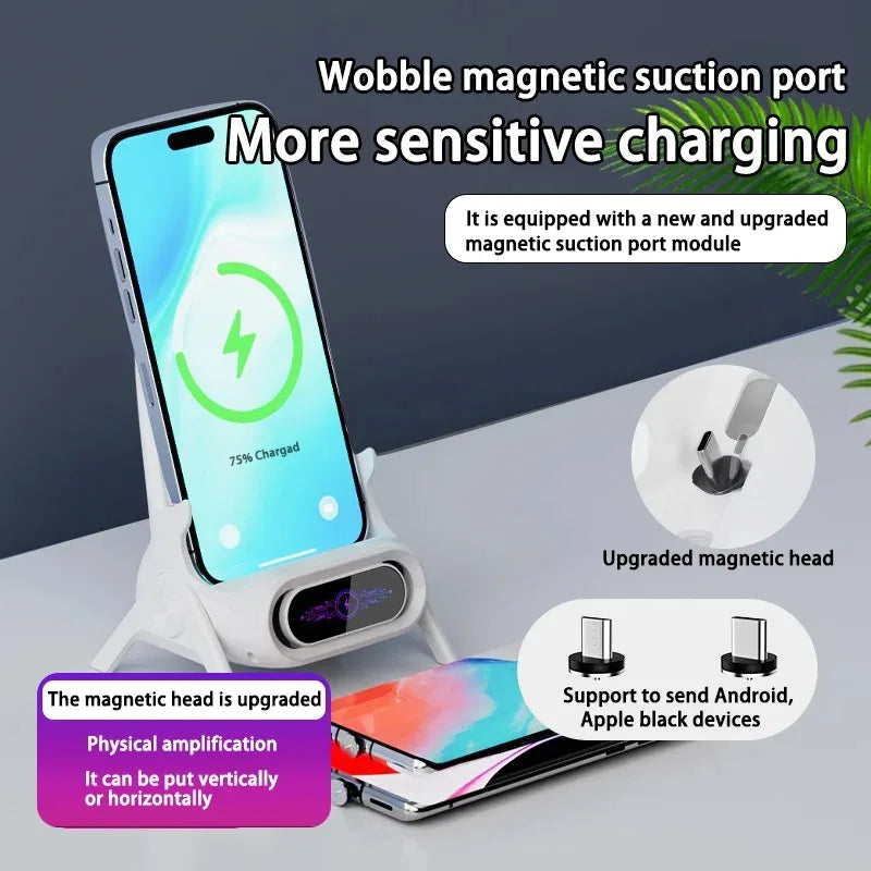15W Qi Wireless Charger Stand with Cooling Fan – Desk & Chair
