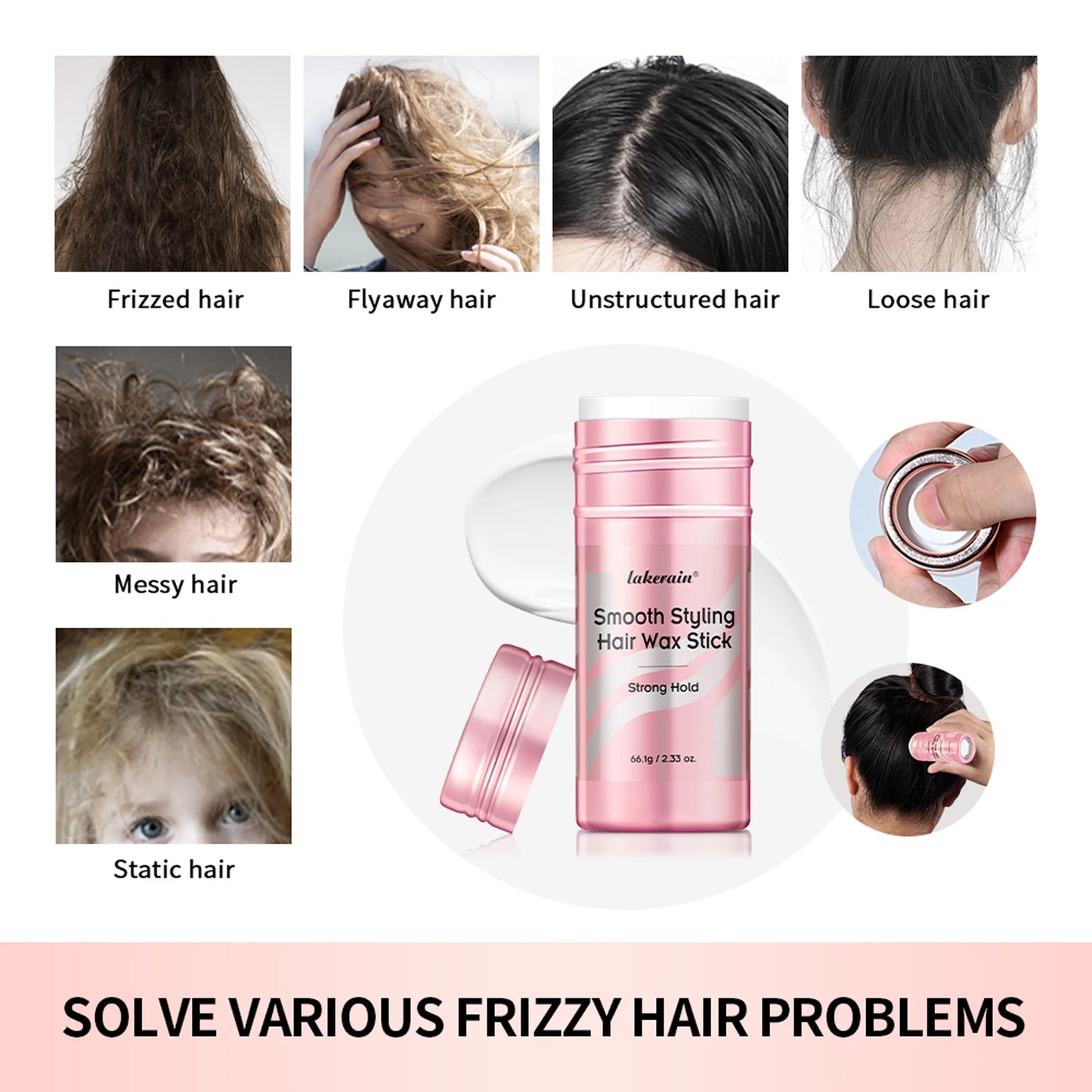 Hair Styling Wax for Women Anti Frizz Smoothing Professional Pomade Hair Mud Control Messy Hairs Wax Rod Peaceful Pleasures Health and Wellness