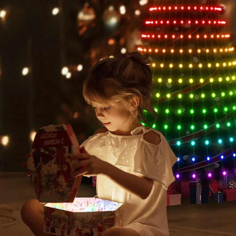Smart App-Controlled Color Changing Christmas Tree Lights
