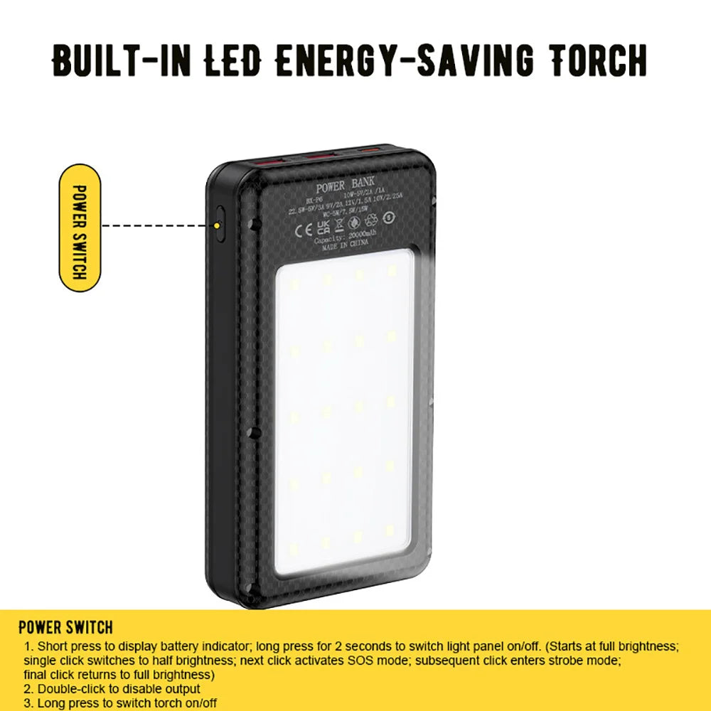 DIY 18650 Power Bank Case 6-Slot | USB-C & Camping Light