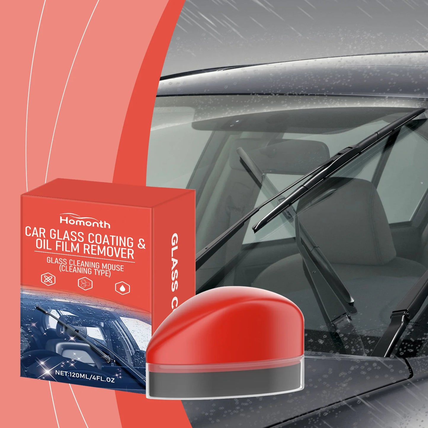 Car Windshield Glass Coating & Oil Film Remover Cleaner