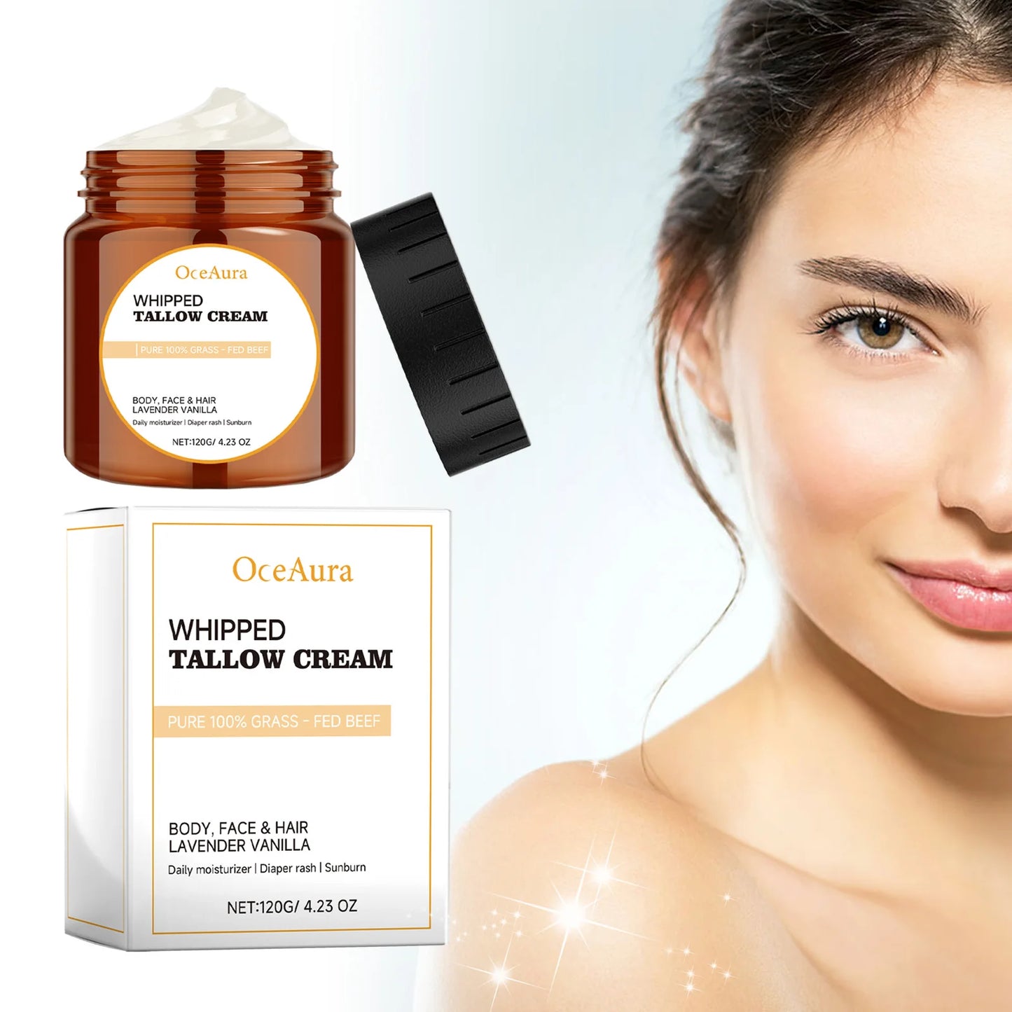 OceAura Tallow Body Cream – Deep Moisturizer for Dry Skin 120g