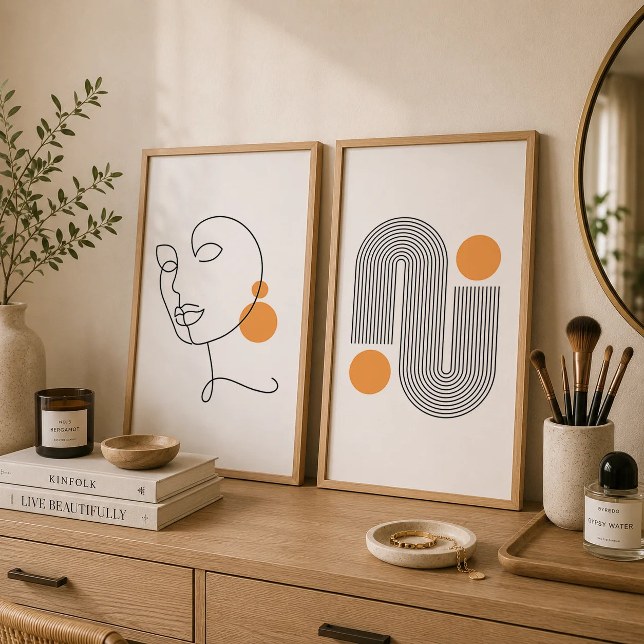 Abstract Woman Geometric Line Art Canvas Print | Modern Wall Decor Canvas Wall Art Print Peaceful Pleasures Health and Wellness