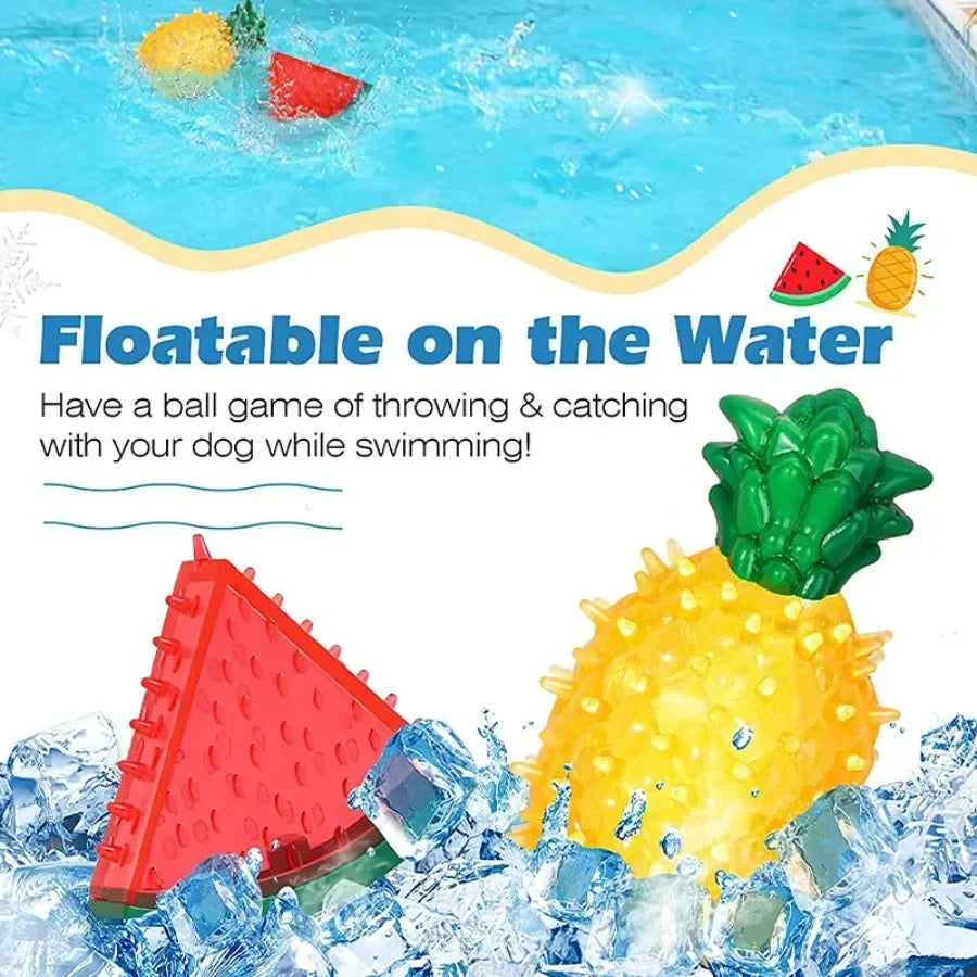Freezable Fruit Pet Chew Toy | Cooling Dog & Cat Summer Toy
