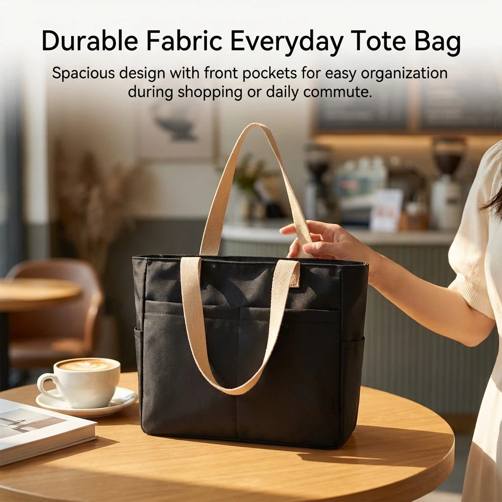 Large Capacity Oxford Cloth Tote Bag For Women Travel And Commute Durable Lightweight Handbag Peaceful Pleasures Health and Wellness