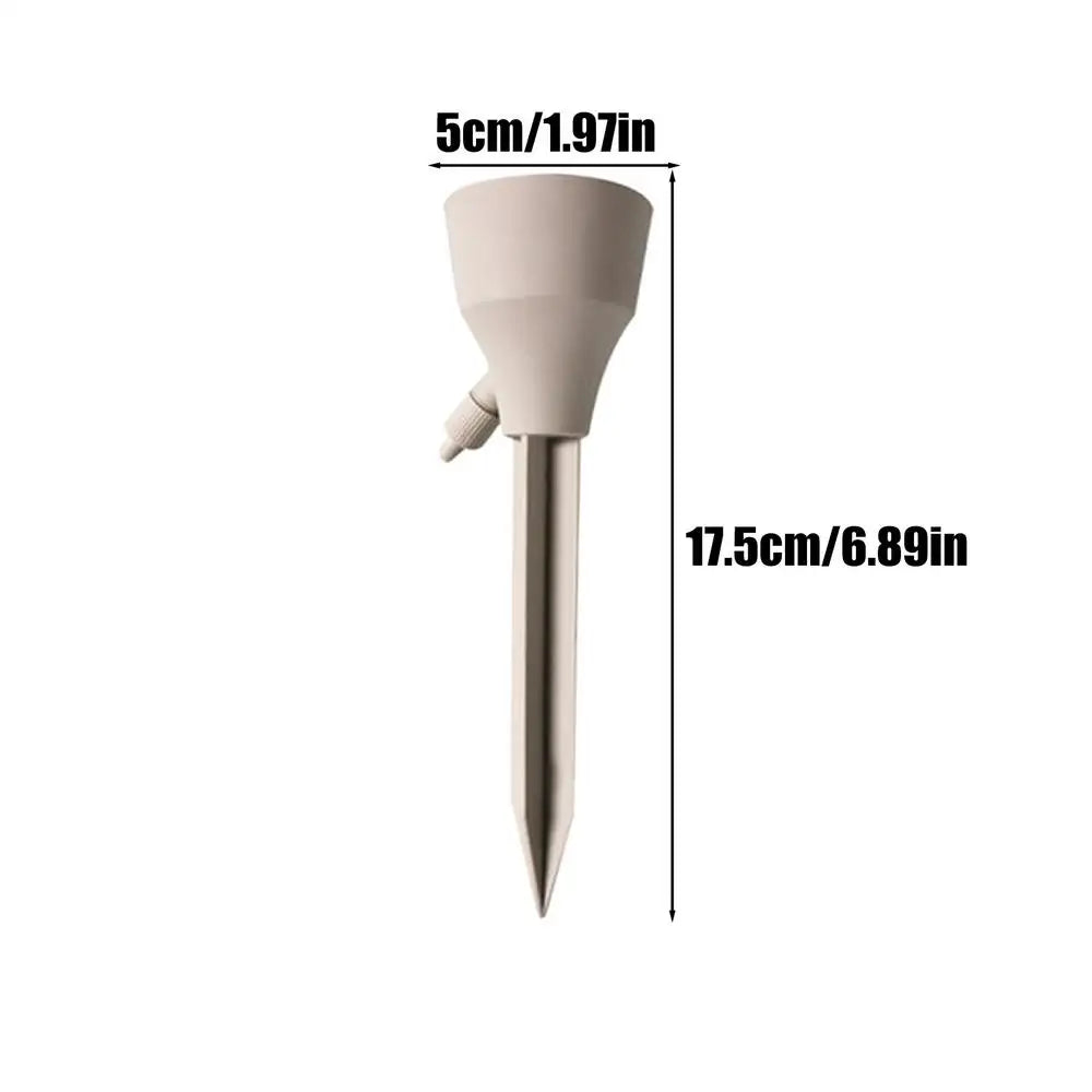 Plant Watering Spikes 3 Pieces Automatic Irrigation Dripper Bottle Plant Waterer with Control Valve for Indoor Outdoor Home Peaceful Pleasures Health and Wellness cream colored