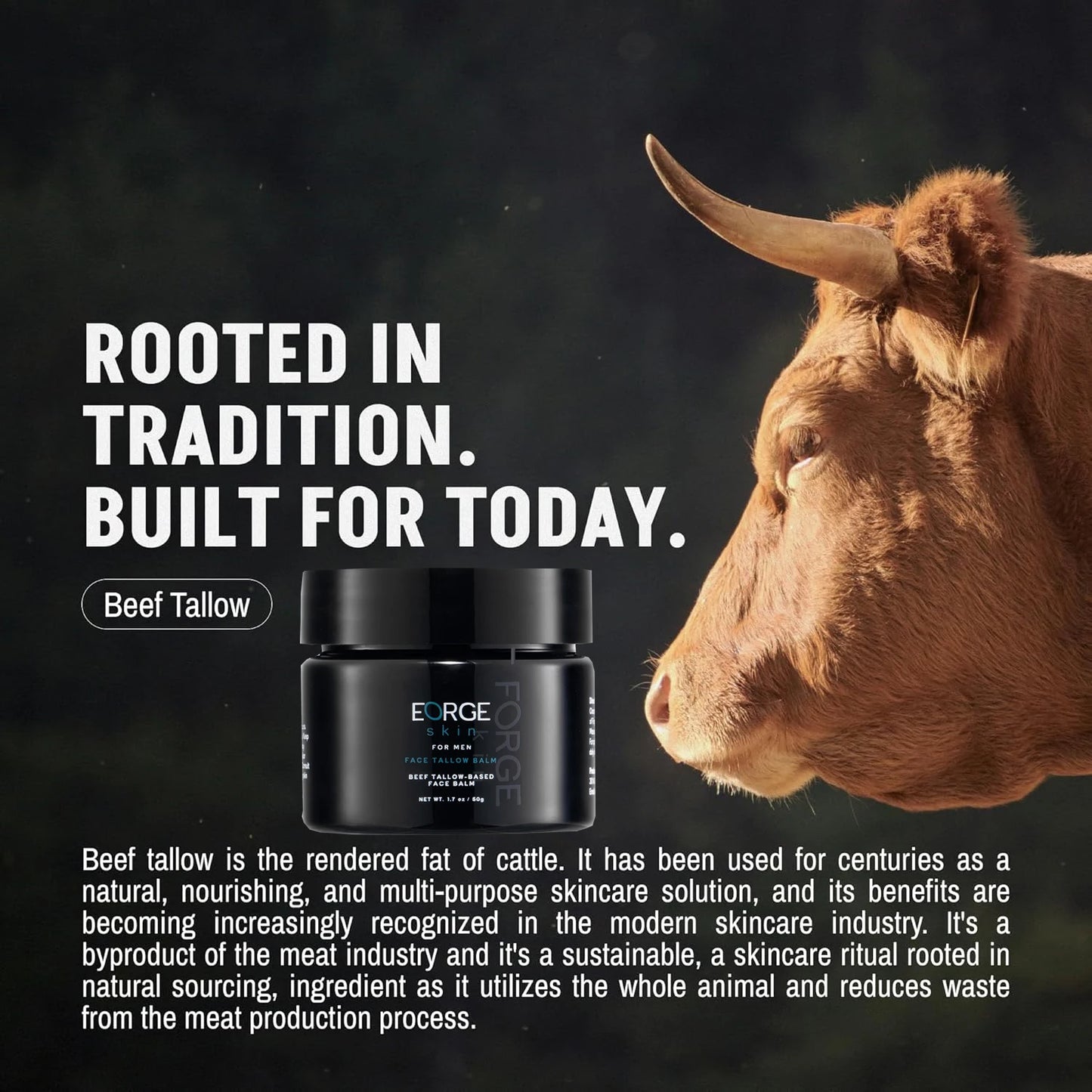 Wrinkle Defense Beef Tallow Balm for Men Moisturizer for Face Hydrating Anti Aging Cream Natural Skincare with Essential Oils Peaceful Pleasures Health and Wellness