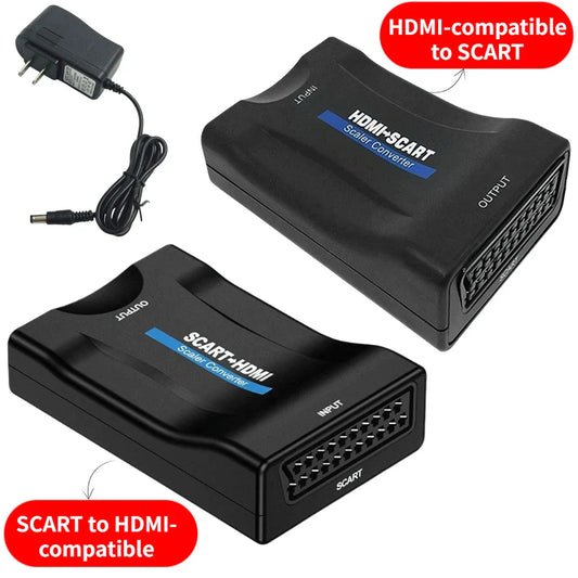 SCART to HDMI 1080P Upscale Converter – Plug & Play Video Signal Converter Oasis Select