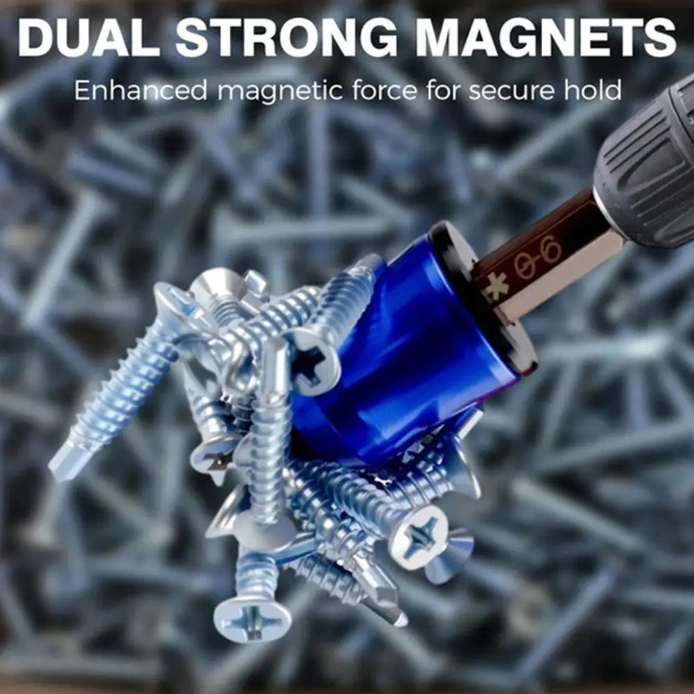 3-in-1 Magnetic Screwdriver Bit Ring – 6.35mm Hex Aluminum