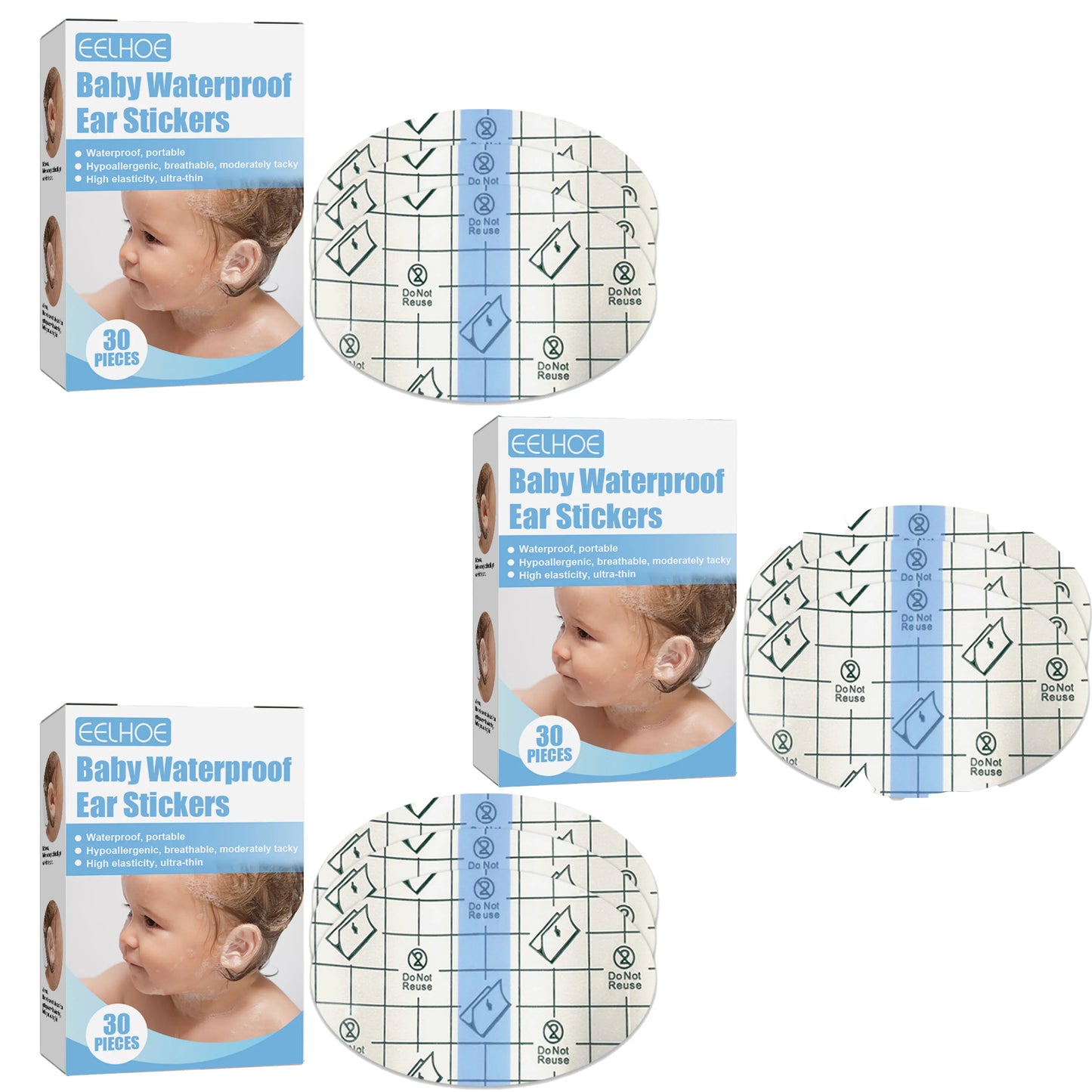 Baby Waterproof Ear Protection Stickers – Bath & Swim