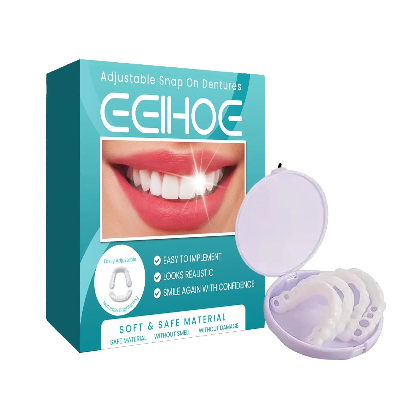 Snap-On Teeth Veneers | Temporary Whitening Tooth Cover