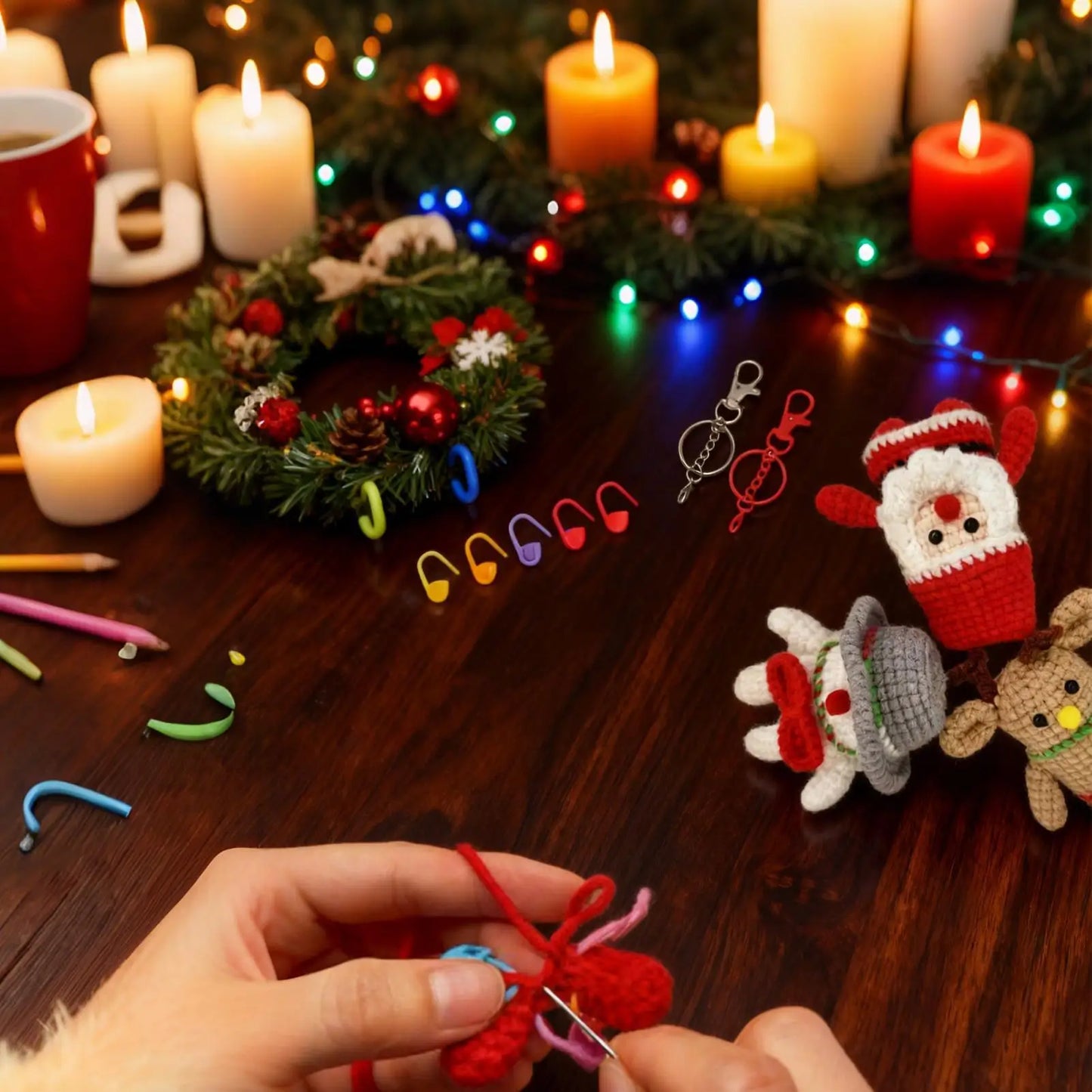Christmas Crochet Kit for Adults & Beginners – DIY Doll Set