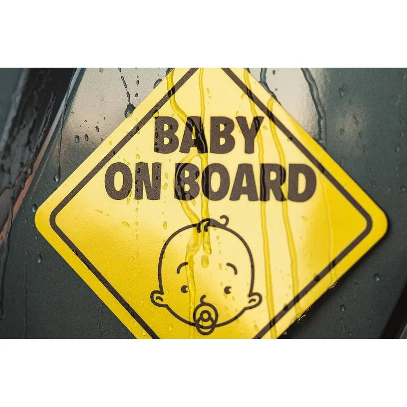 Baby on Board Magnetic Car Sign 2-Pack | Reflective Safety