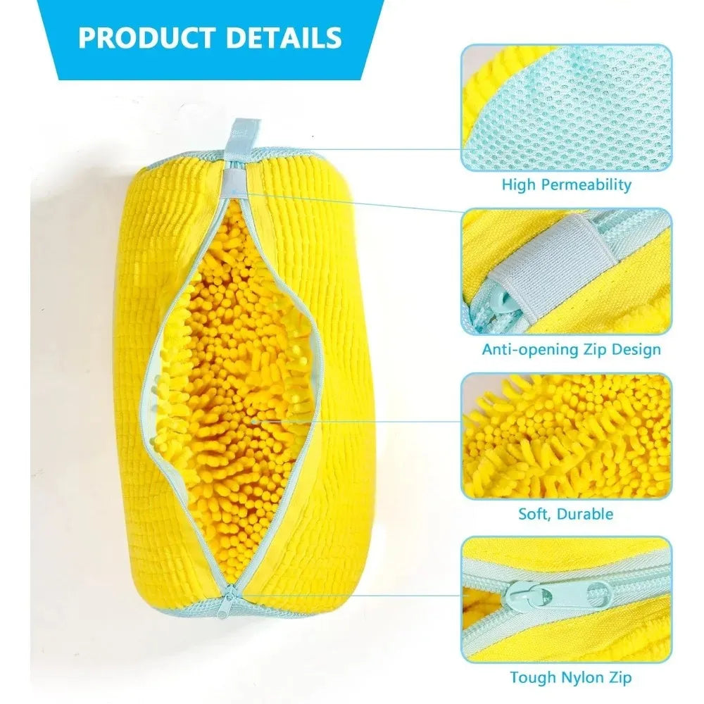 1PCS Wash Shoes Bag Padded Net Laundry Shoes Protector Fluffy fibers Polyester Washing Shoes Machine Laundry Bag Drying Bags Peaceful Pleasures Health and Wellness