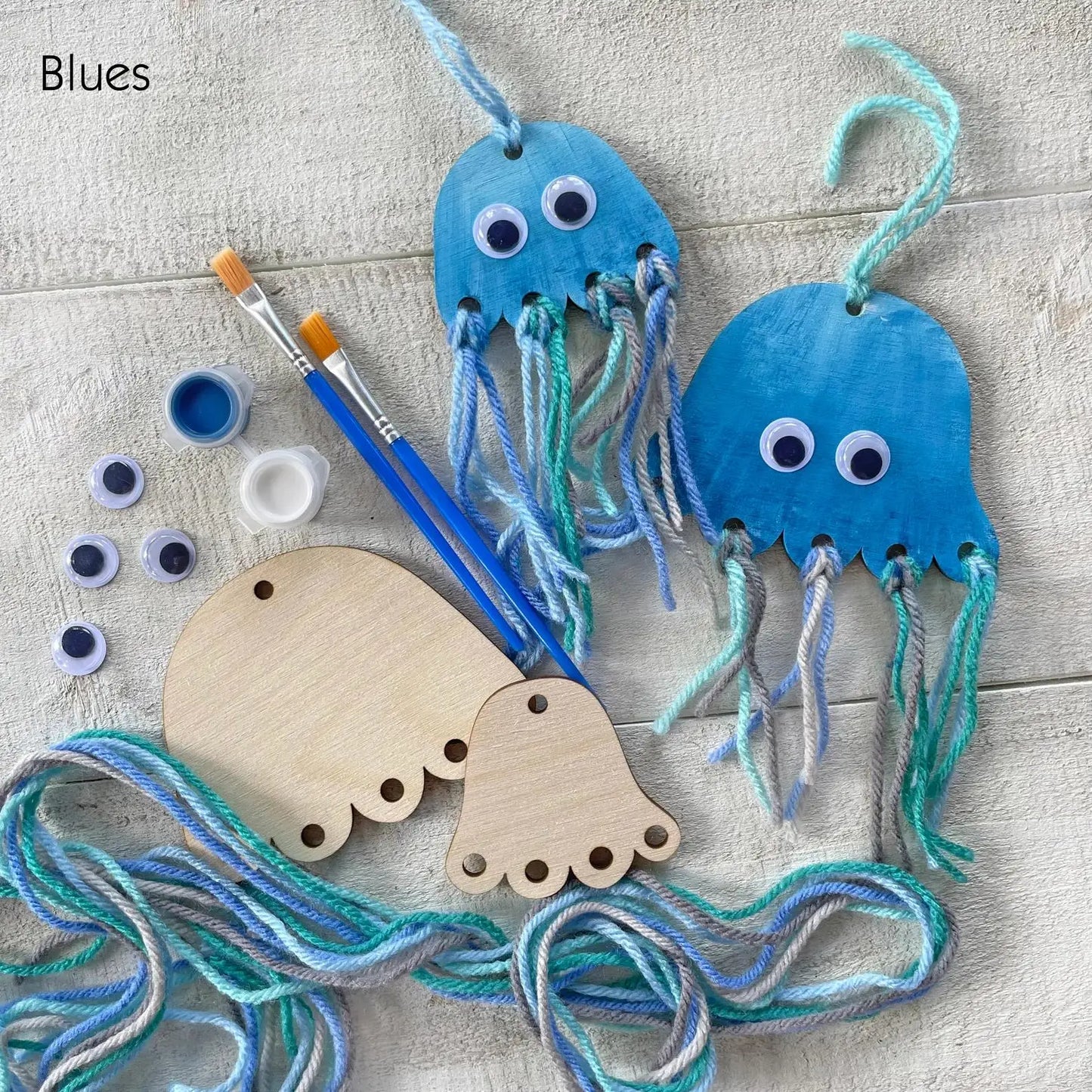 Jellyfish Wood Craft Kit for Kids | Mermaid Party Activity