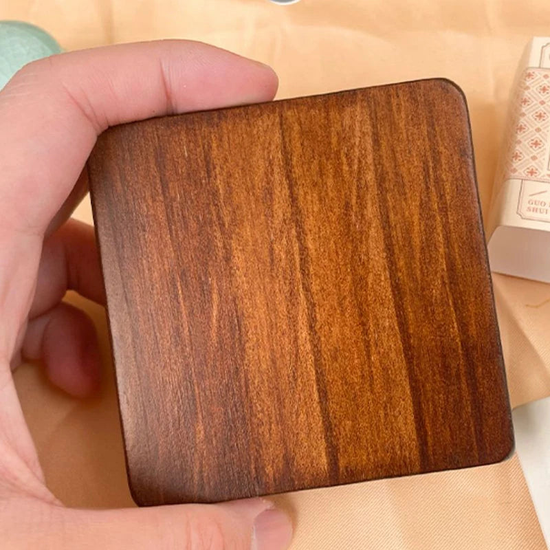 Wooden Box Watercolor Paint 8 Colors Walnut Mini Solid Dispenser Boxes
