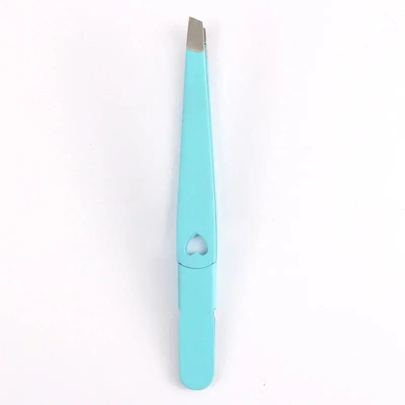 3pcs Beard plucking tweezers oblique mouth, men's beard clip, eyebrow clip plucking pliers Peaceful Pleasures Health and Wellness Blue