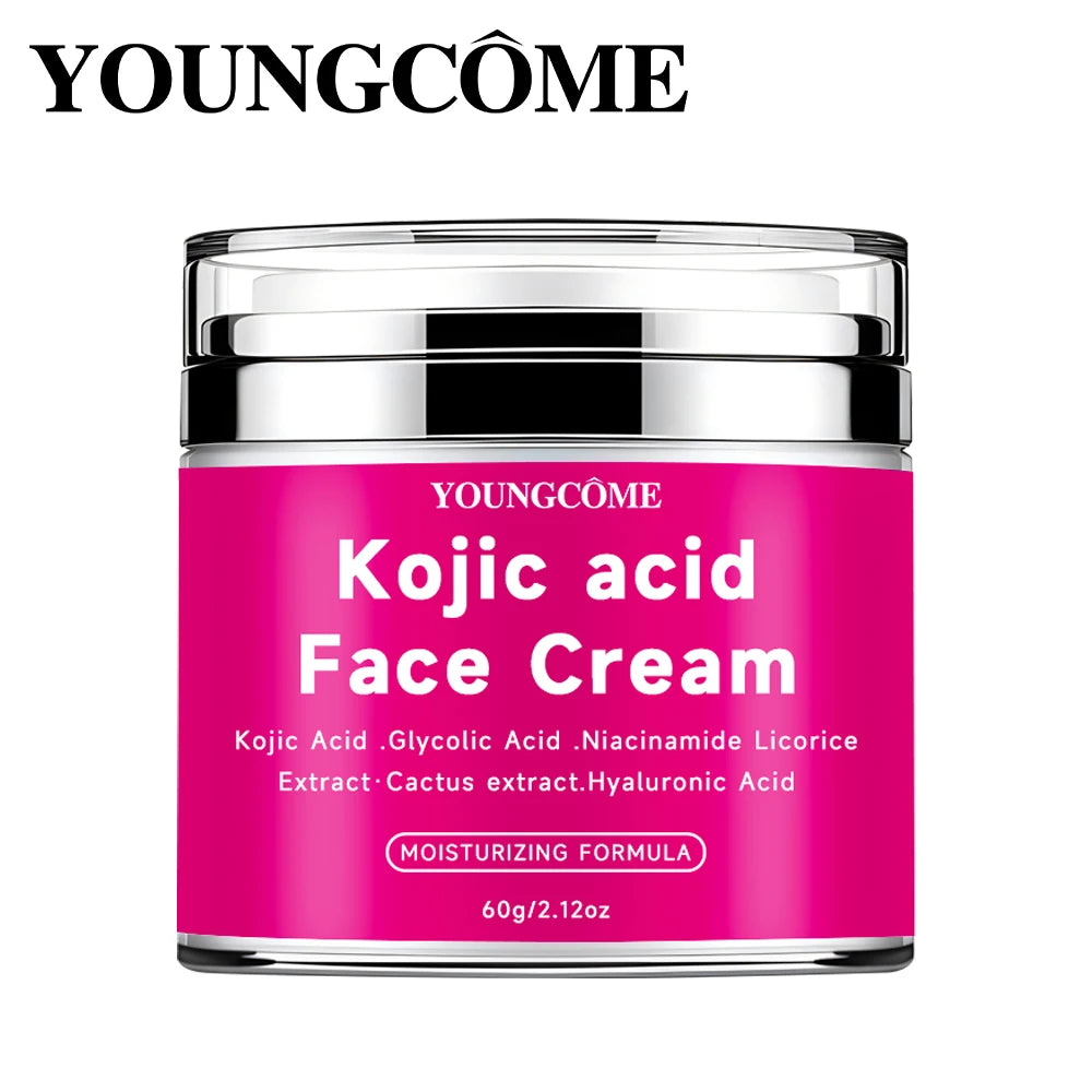 YOUNGCOM 30G/60G Kojic Acid Cream With Niacinamide Hyaluronic Acid , Non-Greasy and LightweightSuitable for All Skin Types Peaceful Pleasures Health and Wellness