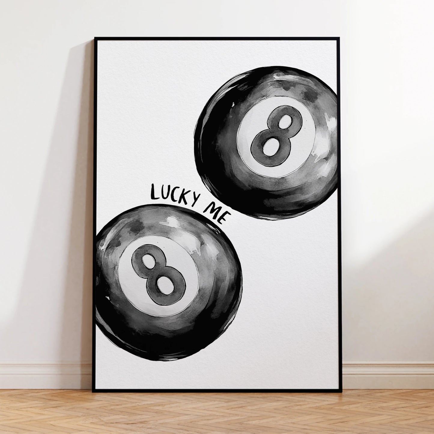 Billiards 8-Ball Cheetah Lip Canvas Wall Art | Home Decor