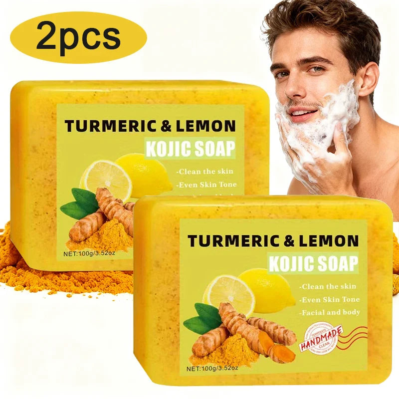 2-Pack Turmeric & Citric Acid Body Soap – Moisturizing All Skin