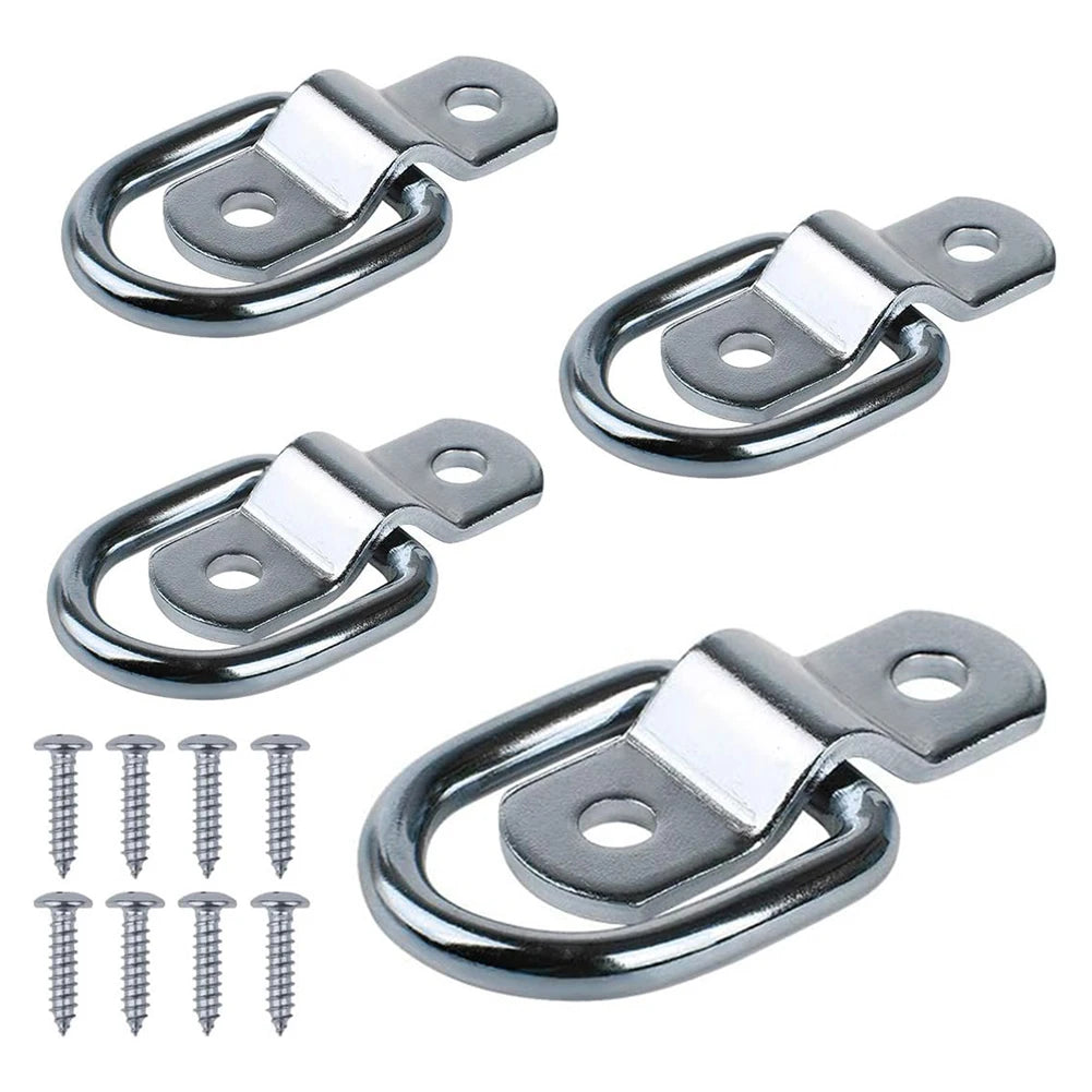 Cargo Lashing Surface Mount D Ring Staple Cleat Tie Down Ring Trailers For Vans Trucks Horsebox Boat Ropes car Fastener Clip Peaceful Pleasures Health and Wellness