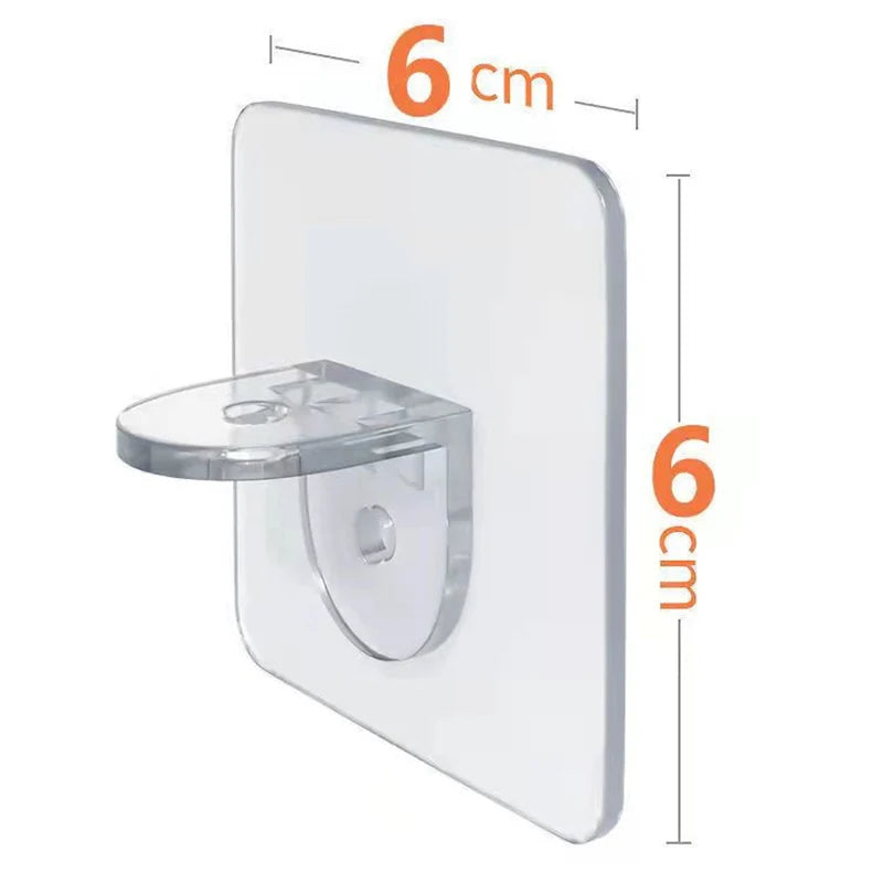 5/10/20pcs Non-perforated Layer Board Hook Self-adhesive Wardrobe Shelf Support Clip Wall Hanger Sturdy Multi-functional Bracket Peaceful Pleasures Health and Wellness