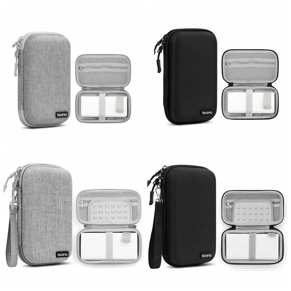 Hard EVA Power Bank Storage Bag Large Capacity Dust Proof Cable Organizer Pouch Shockproof Multi-Function Peaceful Pleasures Health and Wellness