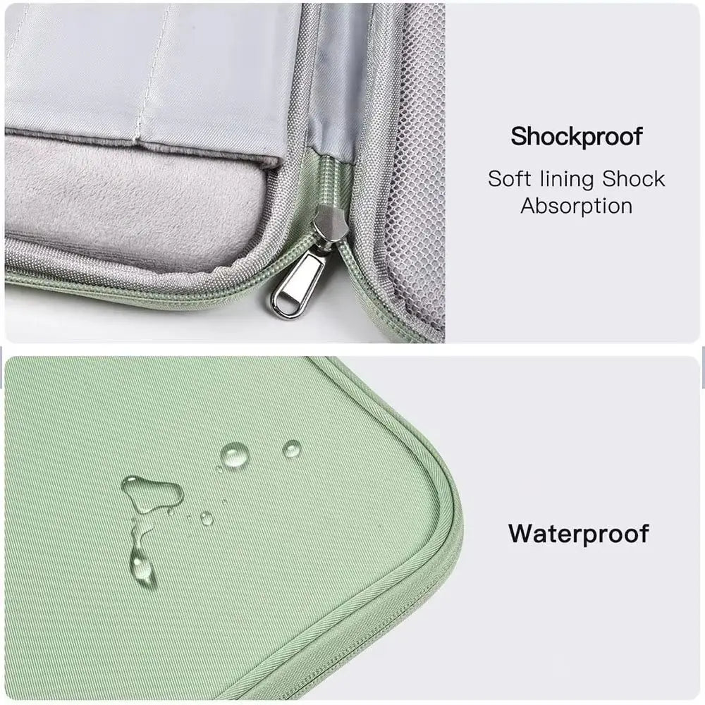 With Handle Portable Laptop Bags Lightweight Ultra Thin Laptop Case Soft Material Dual Zipper Computer Notebook Sleeve Peaceful Pleasures Health and Wellness