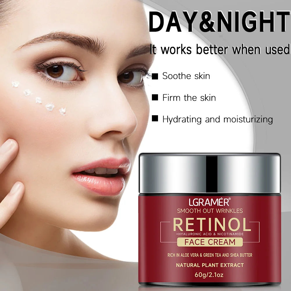Retinol Serum Combo Face Cream Lifting Firming Repairing Moisturizing Nourishing Cream Brightening Skin Younger Face Skin Care Peaceful Pleasures Health and Wellness