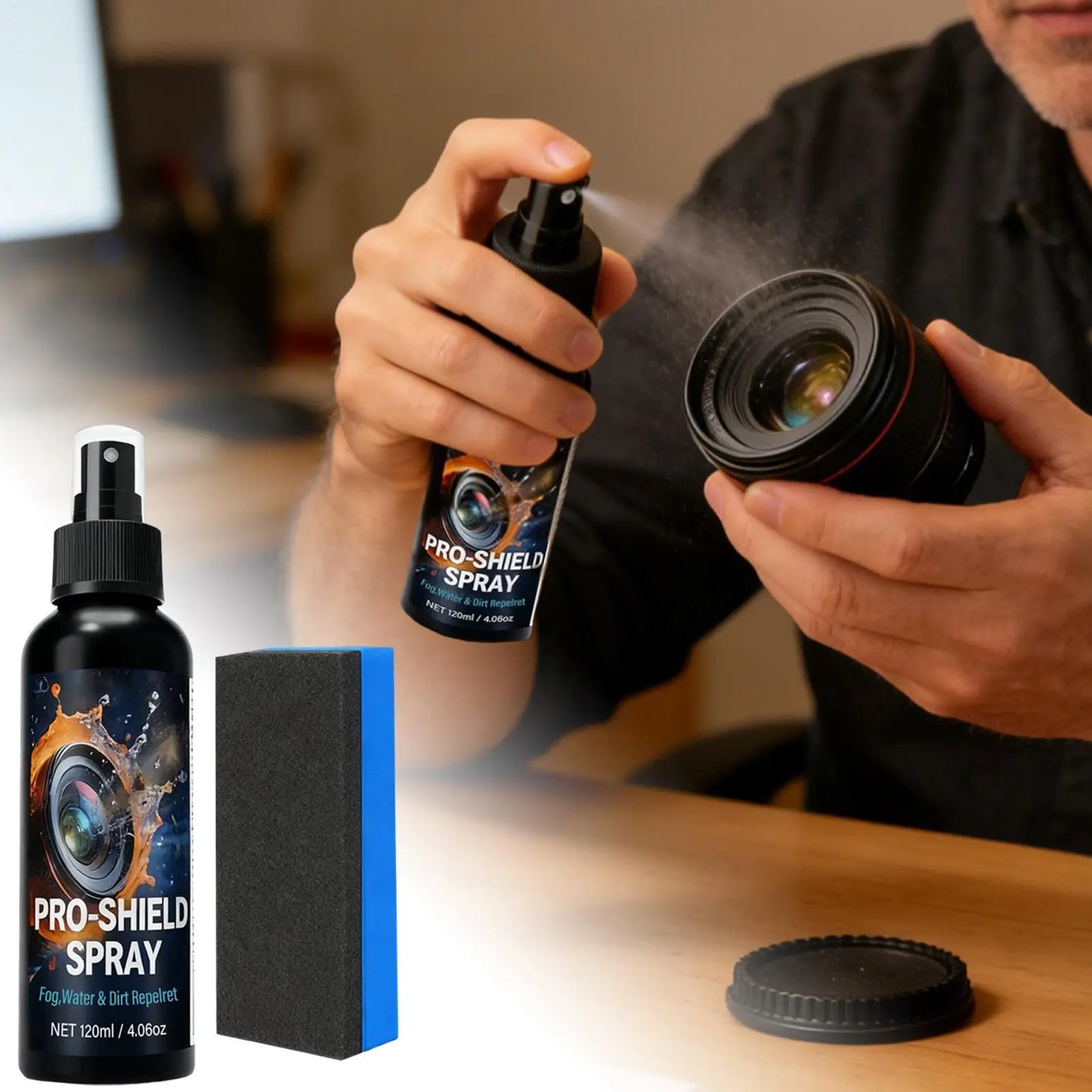Screen & Lens Cleaner Spray Kit 120ml | Anti-Fog, Streak-Free