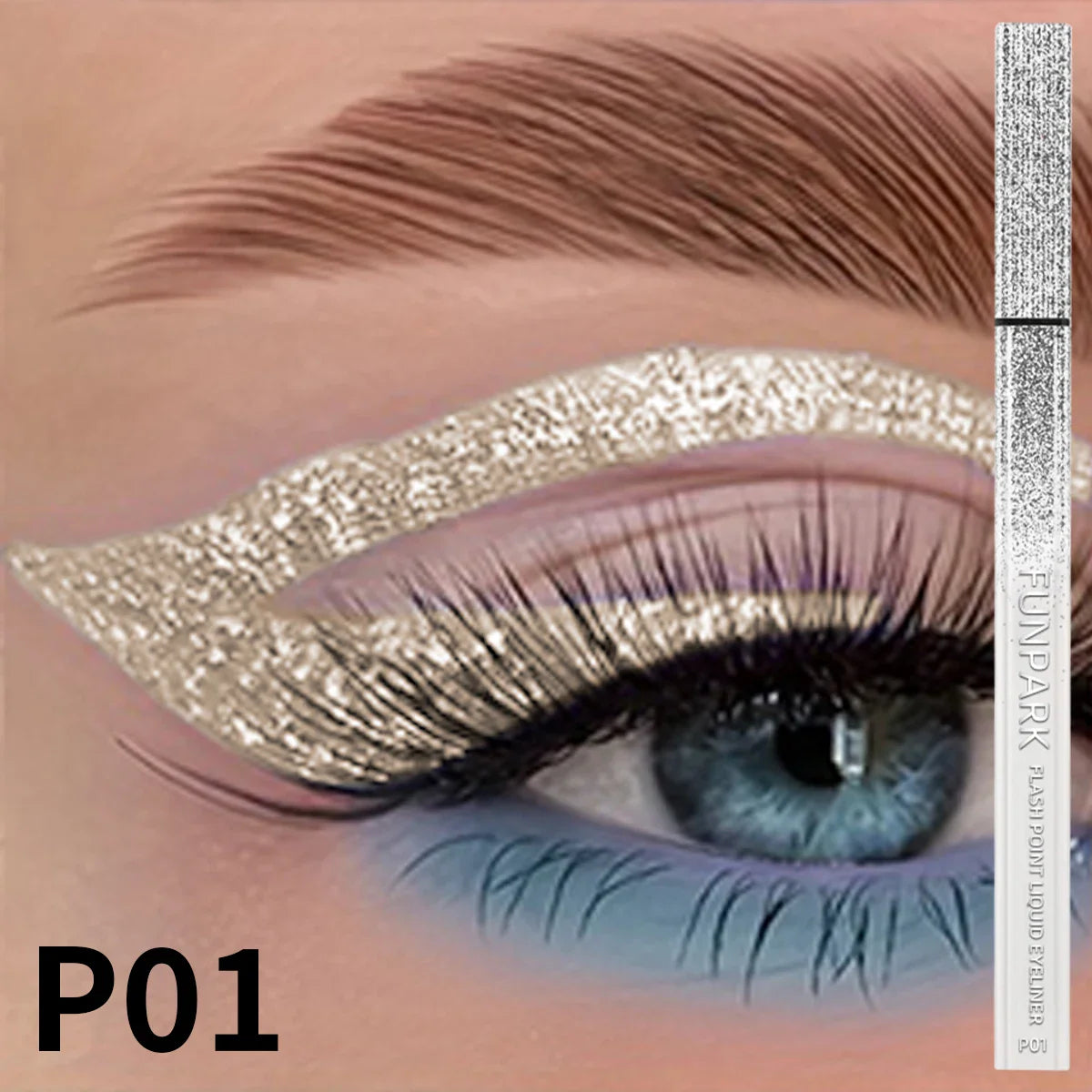FUNPARK Glitter Liquid Eyeliner Pen – Waterproof & Long-Lasting