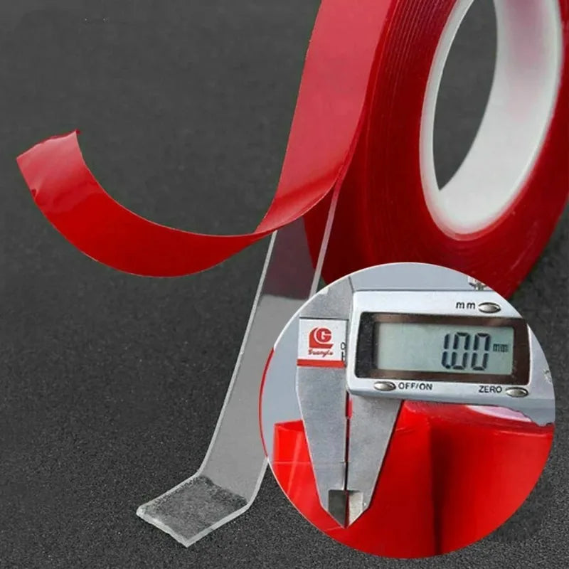 Heavy Duty Nano Double-Sided Tape – Clear, Washable & Reusable
