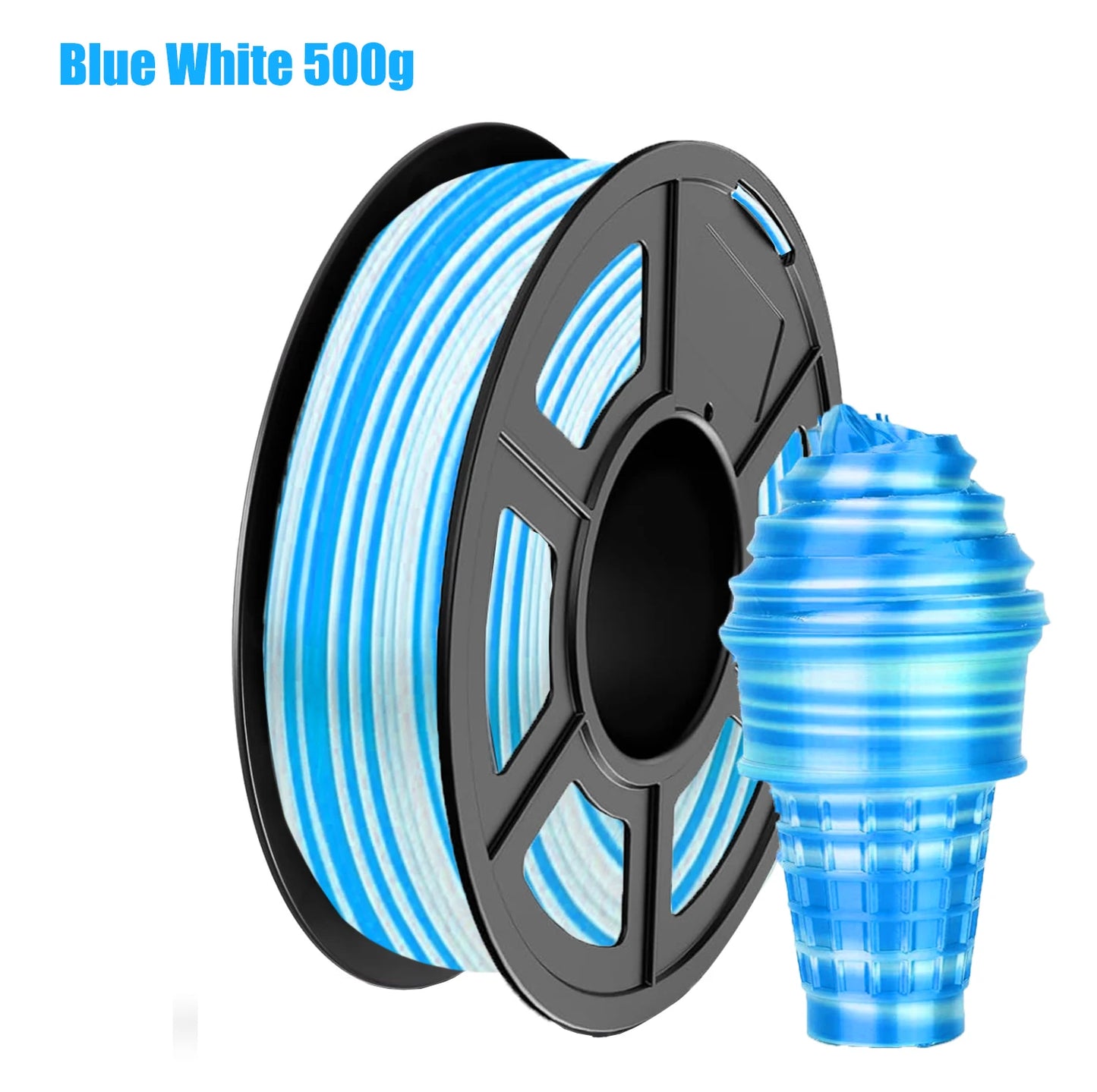 Rainbow PLA Filament 1.75mm Shiny Multicolor Christmas | 3D Maliang