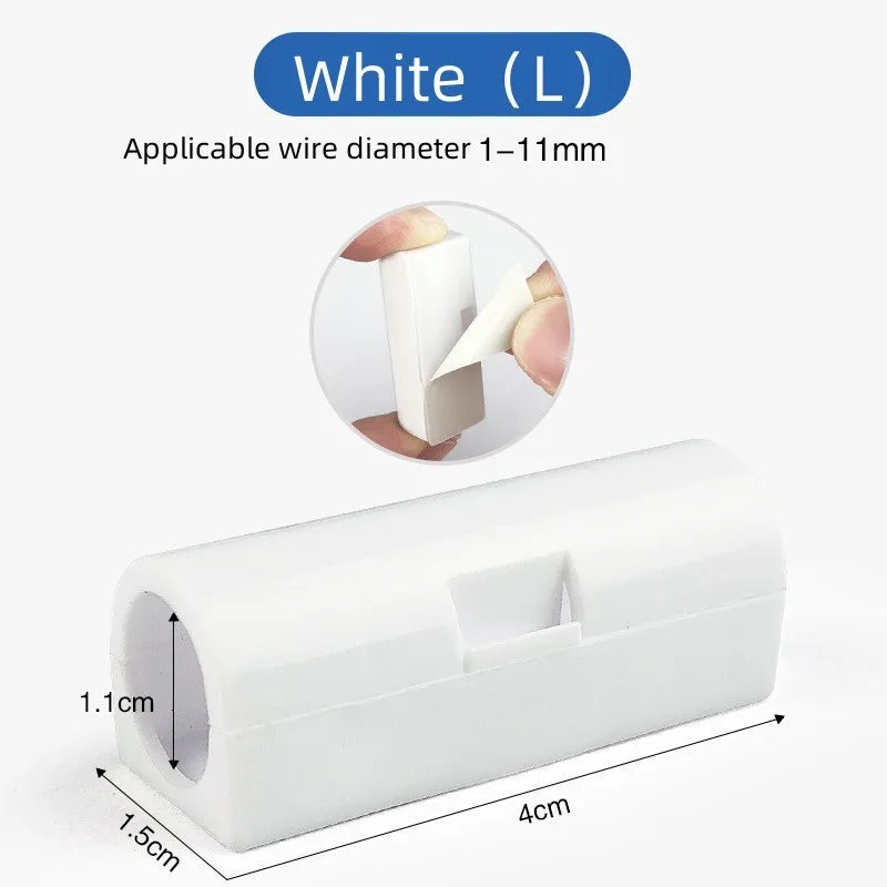 Adhesive Cable Organizer Clips – 20 Pcs Wire Cord Holder