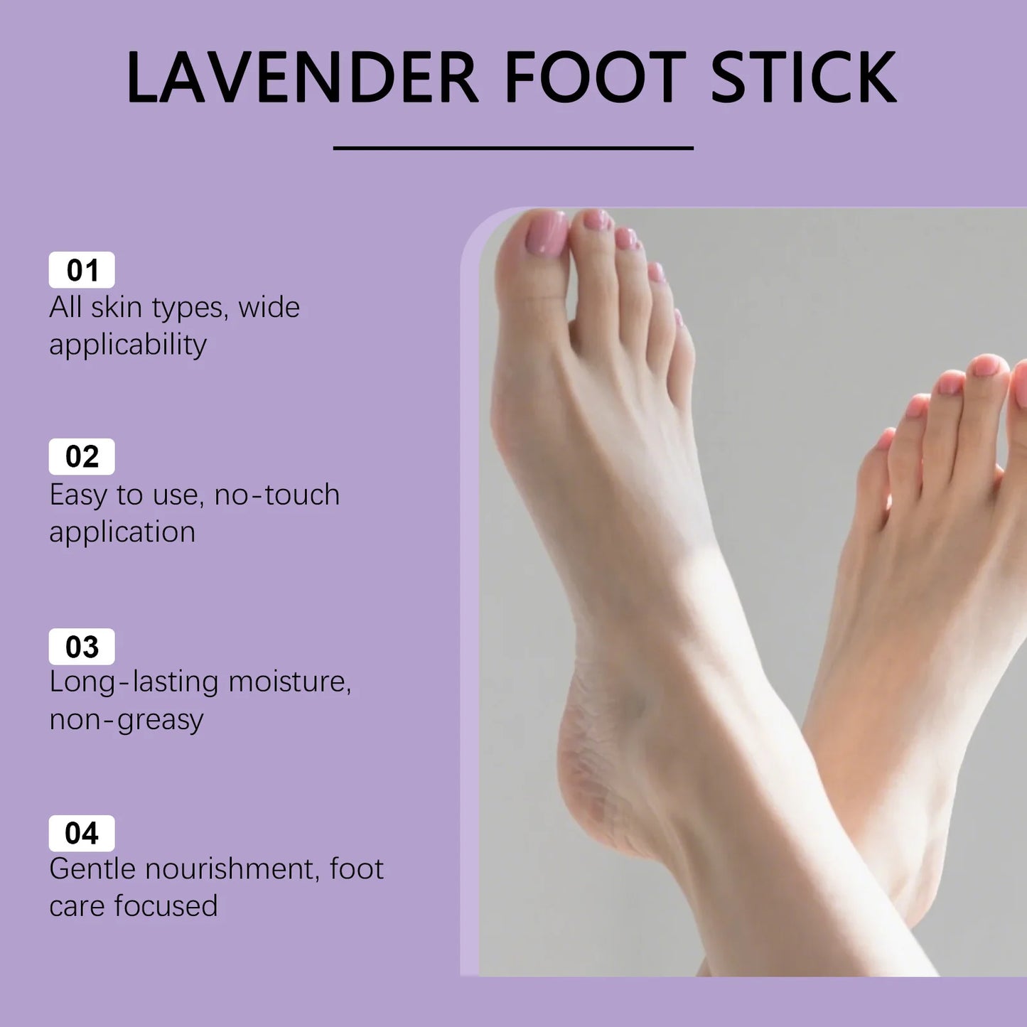 OceAura Lavender Foot Cream Stick | Heel Softening Balm 35g