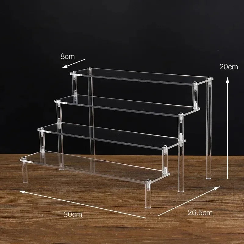 Iridescent Acrylic Display Riser Stand 1–5 Tier Shelf Organizer