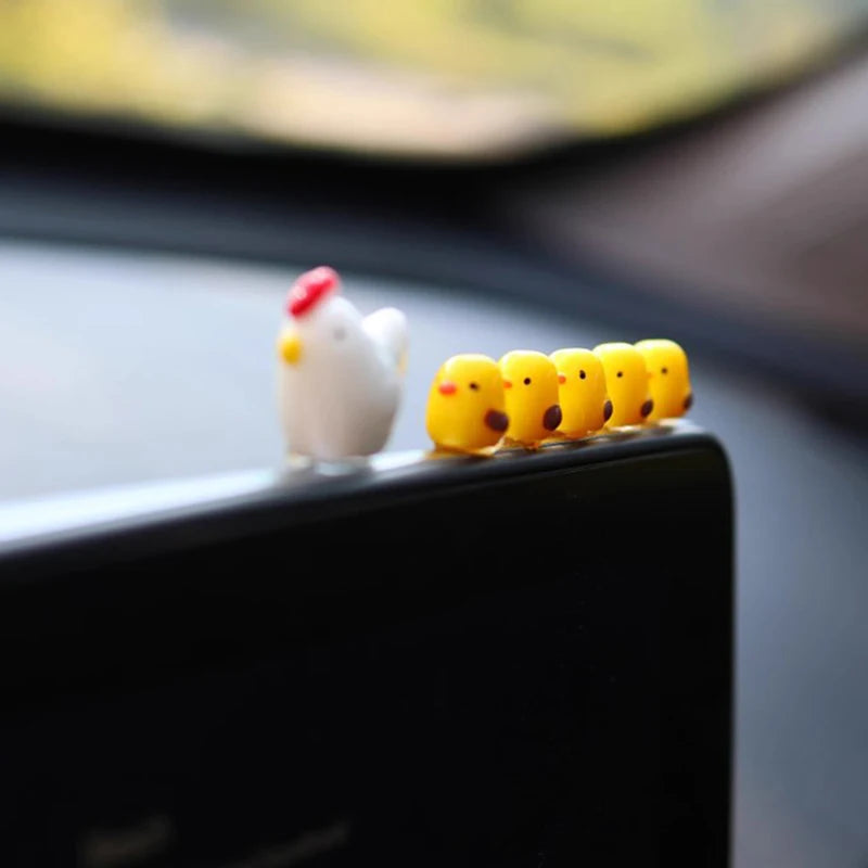 Cute Mini Chicken Car Dashboard Ornament | Chick Decor