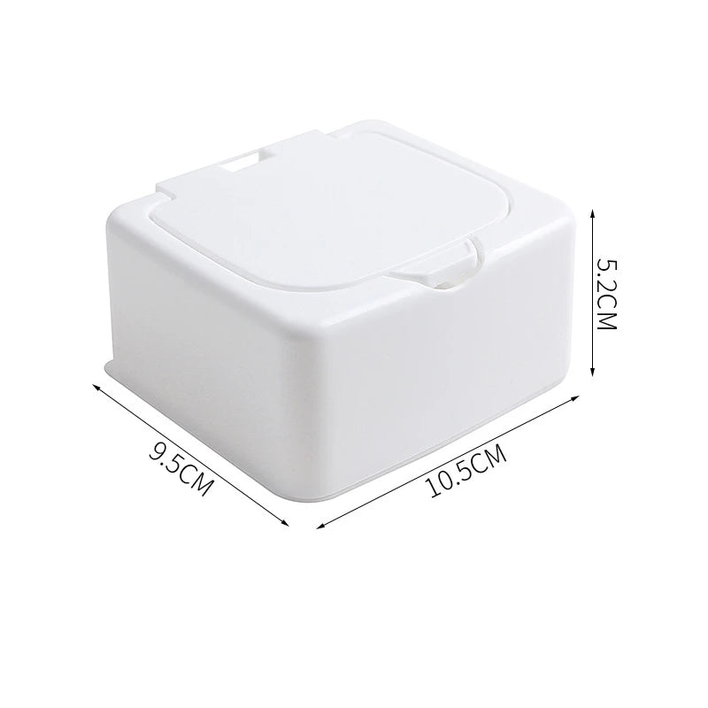 3154 Desktop Storage Box Mini With Pop-Ups Swab Cosmetic Cotton Plastic Dustproof Student Sundries Finishing Box Stationery Peaceful Pleasures Health and Wellness