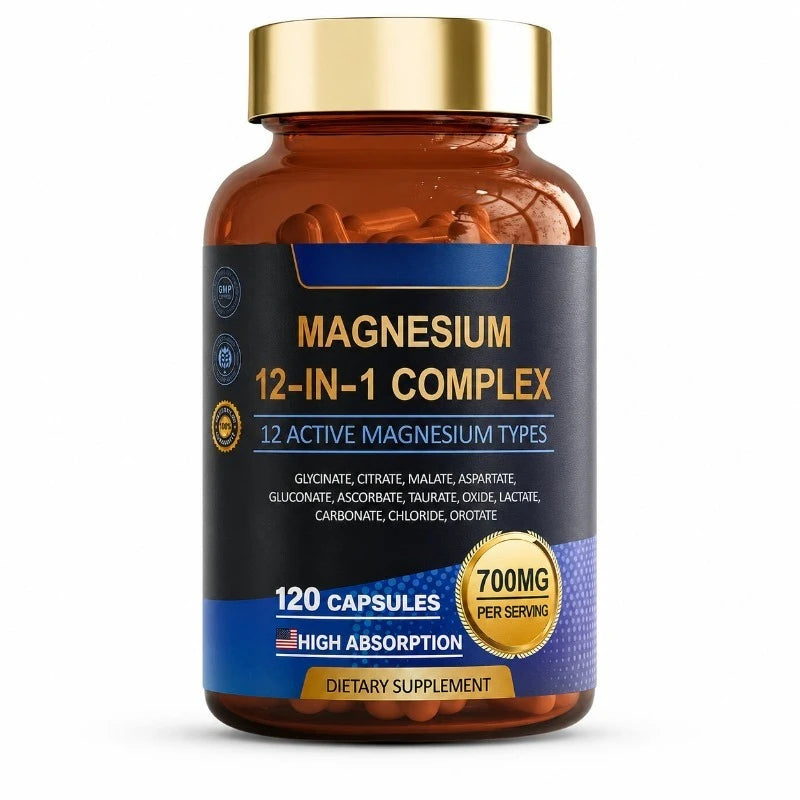 Magnesium 12-in-1 Complex | 12 Active Forms | 120 Capsules