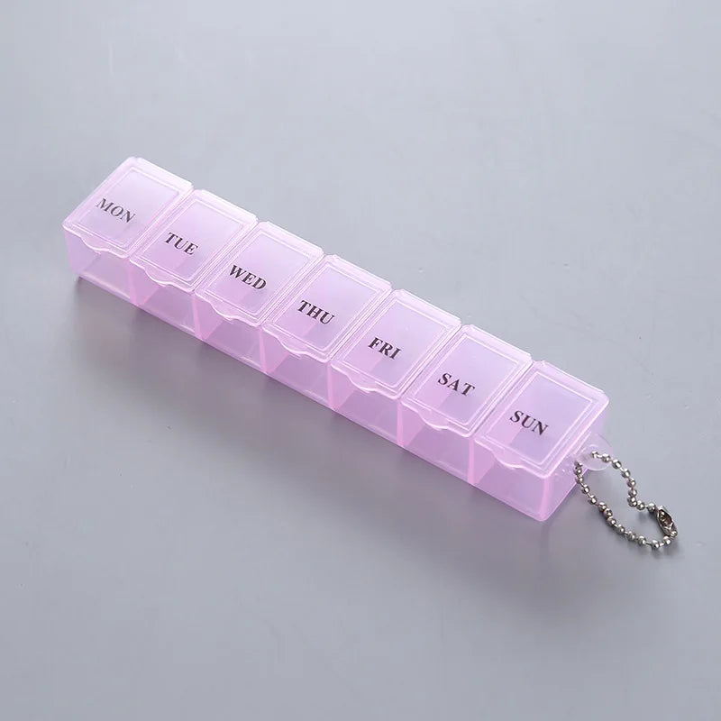 7-Day Weekly Pill Organizer | Portable Tablet Case – 3 Colors