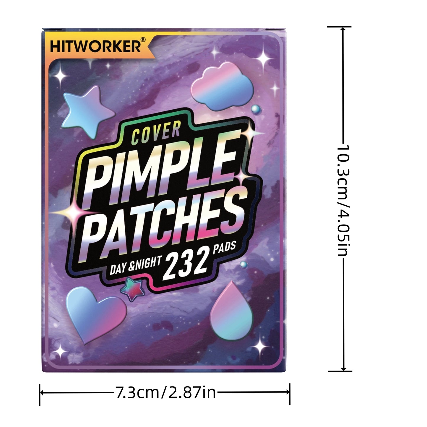 Star-Shaped Hydrocolloid Acne Patches – 40ct, Alcohol-Free