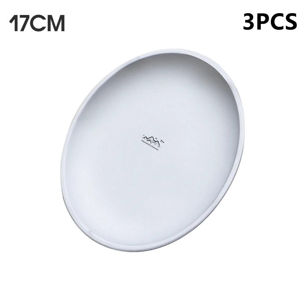 Titanium Camping Plates Set – Lightweight Stackable Outdoor Plates