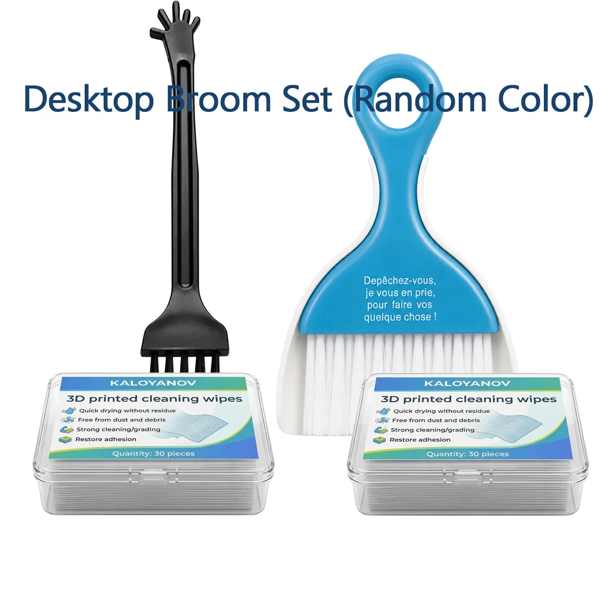 3D Printer Bed Cleaning Wipes 30PCS + Brush & Dustpan Set