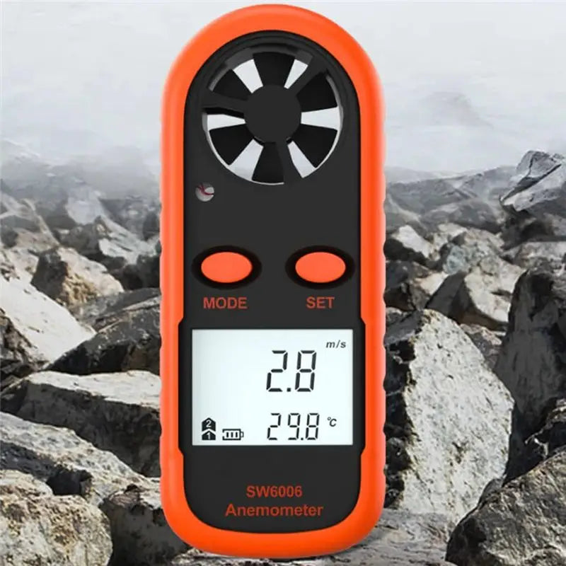 A36T-Anemometer Handheld, Light Weight Digital Wind Speed Meter Vane Anemometer Wind Power Temperature Humidity Measurement Peaceful Pleasures Health and Wellness