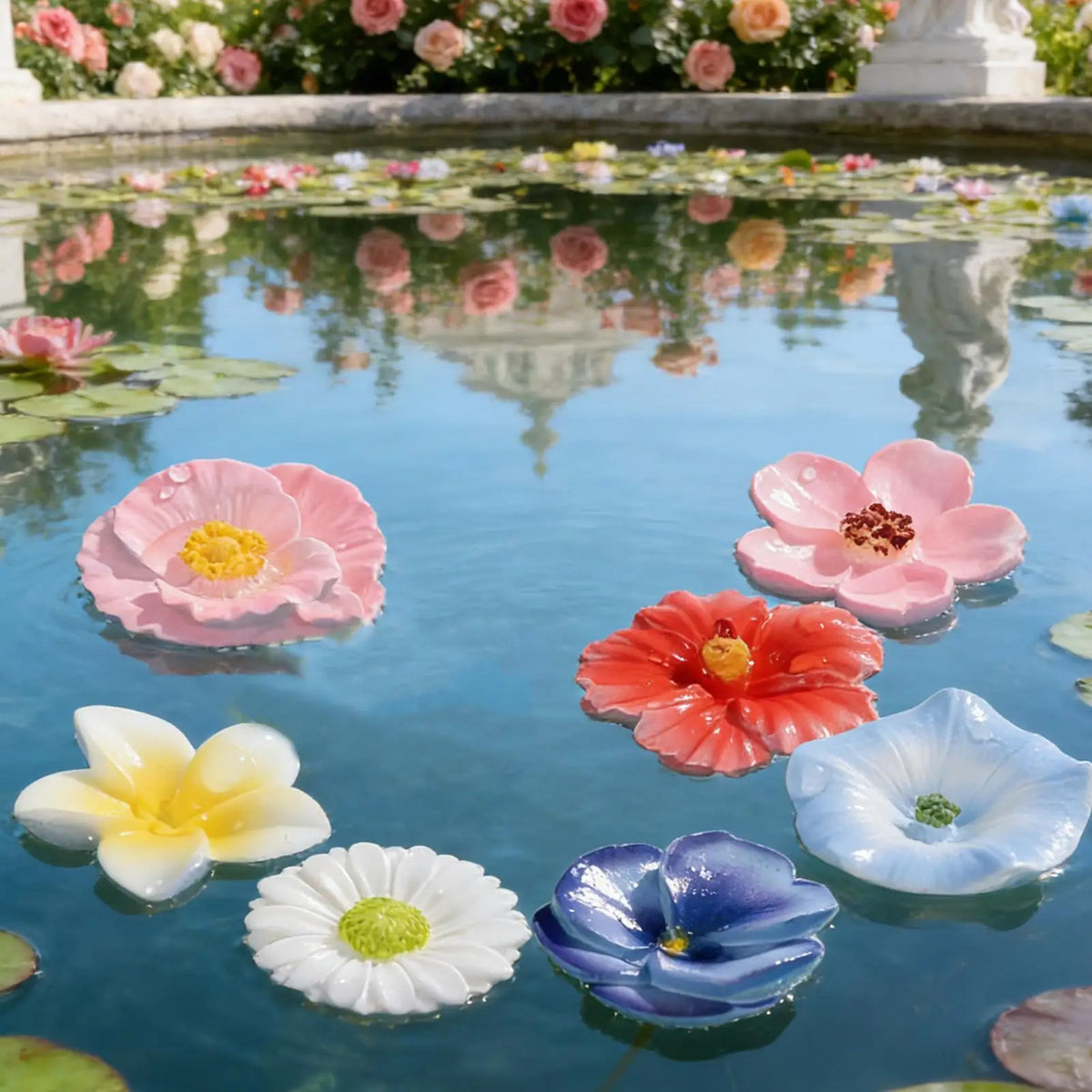 Bee Waterer 8Pcs Aesthetic Weatherproof Flower Bee Watering Station Outdoor Bird Feeder for Backyard Patio Landscape Pond Peaceful Pleasures Health and Wellness