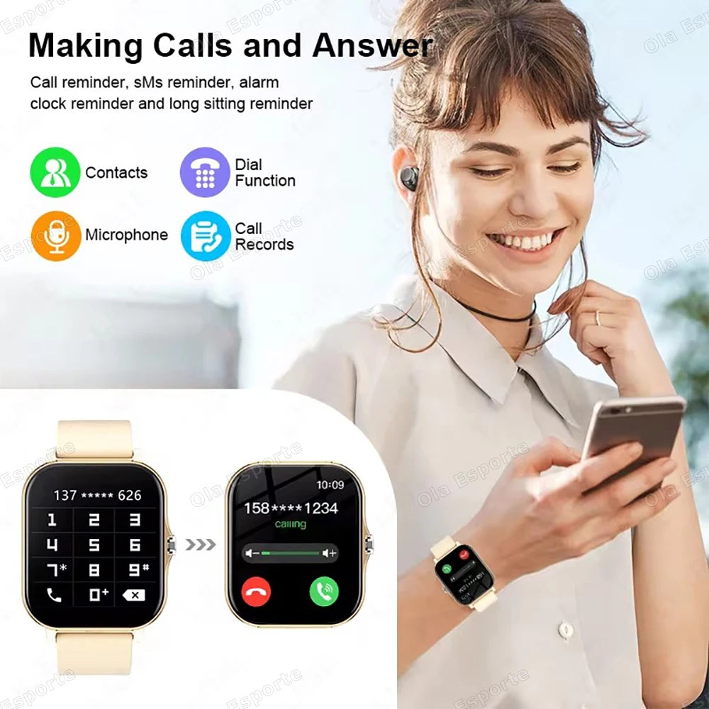 Ola Esporte Smart Watch 2.01" HD | Calls, Fitness Tracker